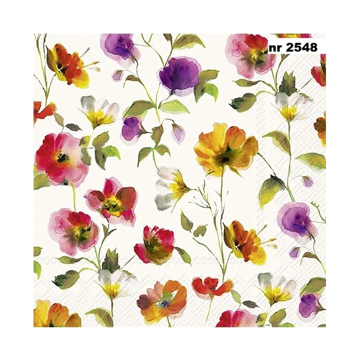 Flowers of summer servet 33x33cm
