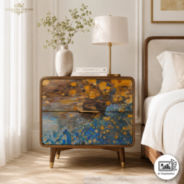 'Azure Gold' moerbeipapier voor meubels en interieurdecoratie FP0001