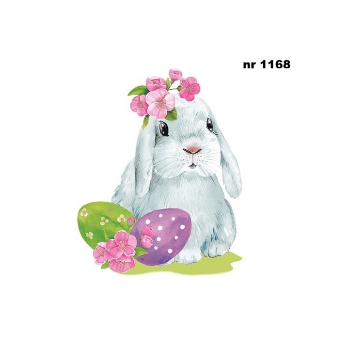 Watercolour Easter bunny with easter eggs servet 33x33cm (SDWL-011601)