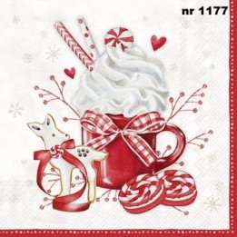 Hot cocoa bar servet 33x33cm (L1059900)