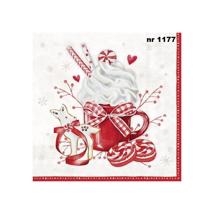 Hot cocoa bar servet 33x33cm (L1059900)