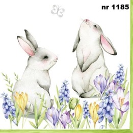 Bunnies in spring servet 33x33cm (380073)