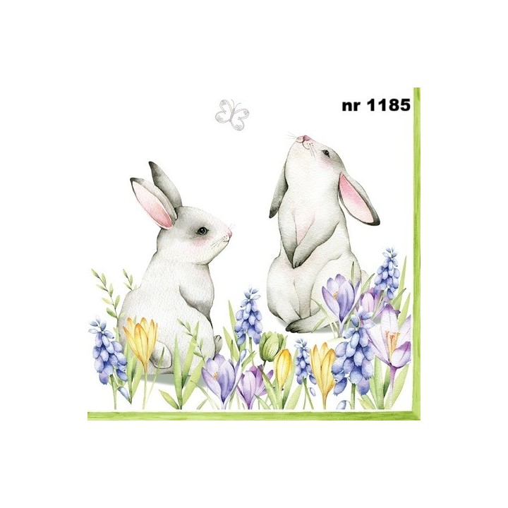 Bunnies in spring servet 33x33cm (380073)