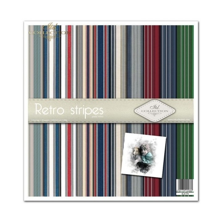 Scrapbookpapier SLS-016 ''Retro strepen'' SLS016