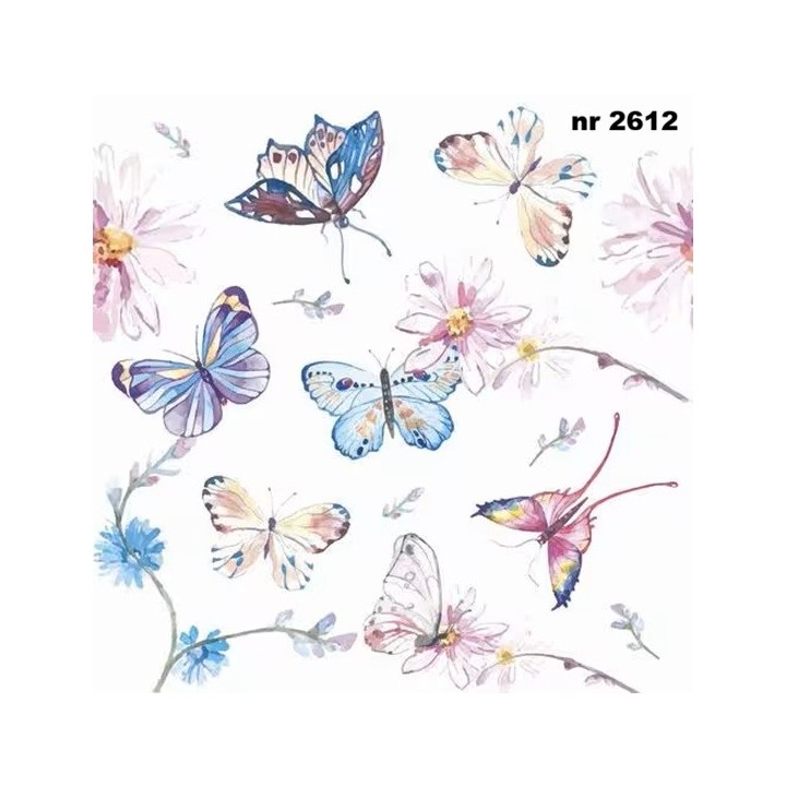 Butterflies servet 33x33cm