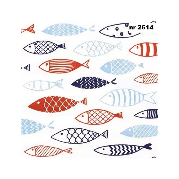 Fish on Tour servet 33x33cm