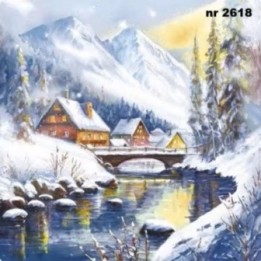 Winter Wonderland servet 33x33cm