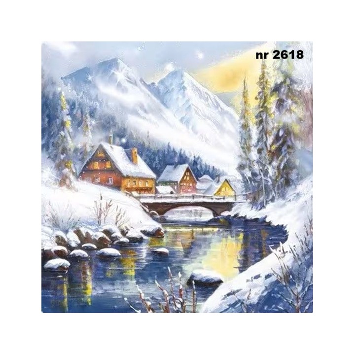 Winter Wonderland servet 33x33cm