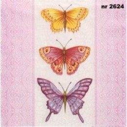 Gentle Butterflies servet 33x33cm