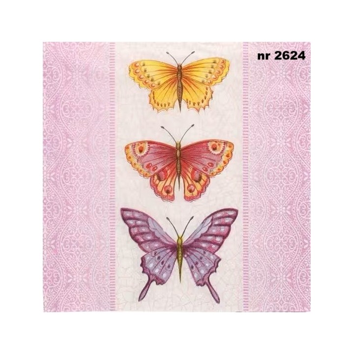 Gentle Butterflies servet 33x33cm