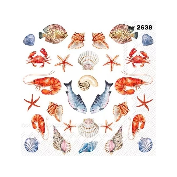 Sea Potpourri servet 33x33cm