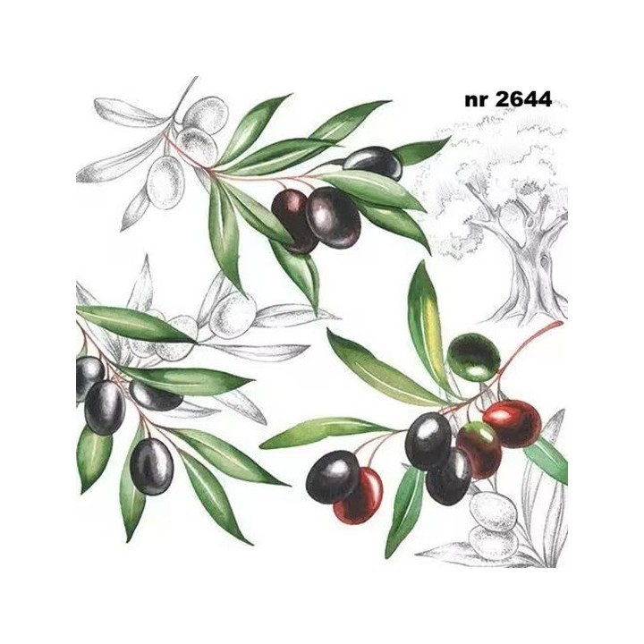 Olives servet 33x33cm