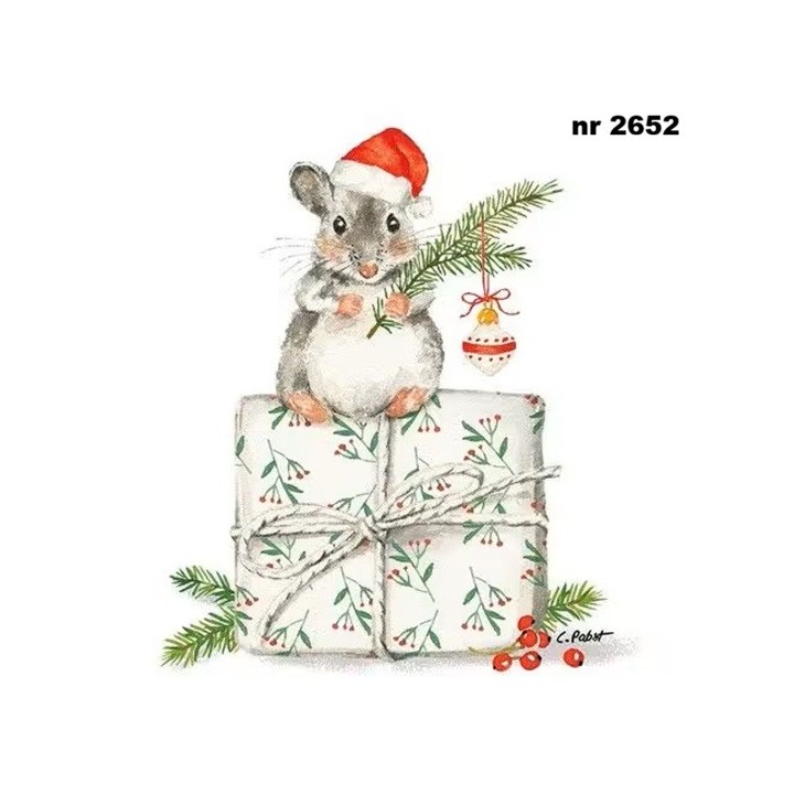 Christmas Fridolin servet 33x33cm