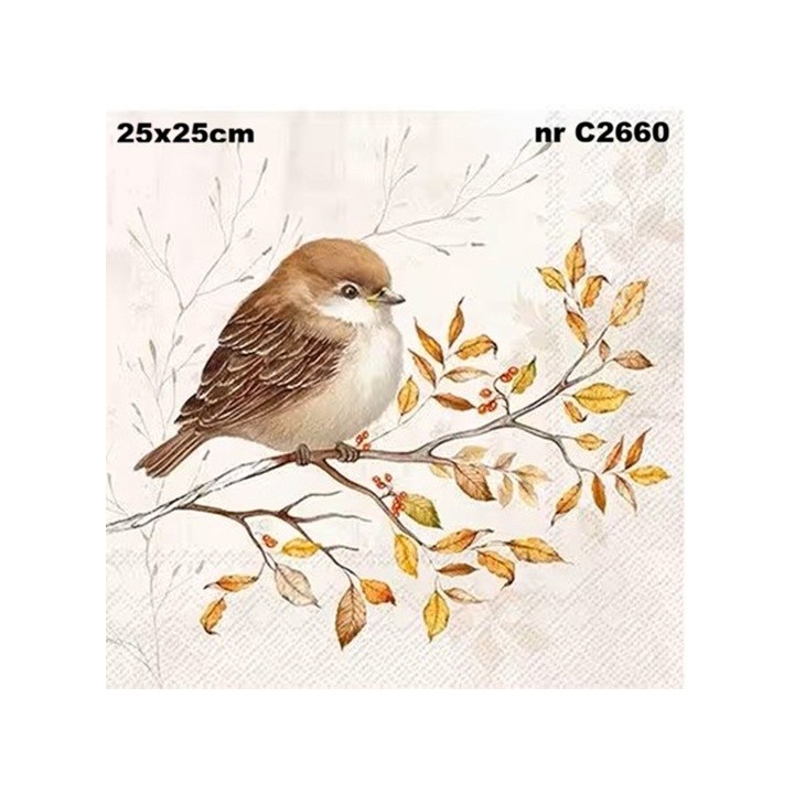 Autumn Melody cream servet 25x25cm