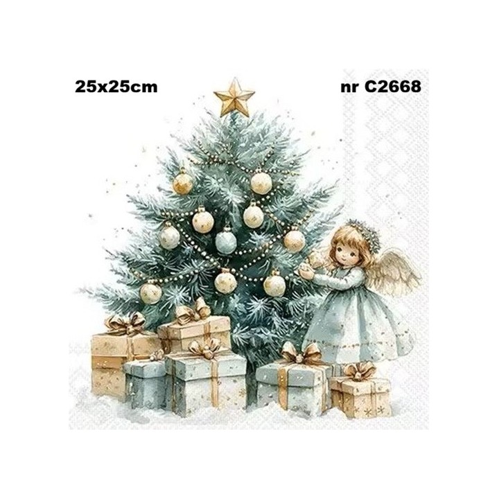 Christmas Fairy servet 25x25cm