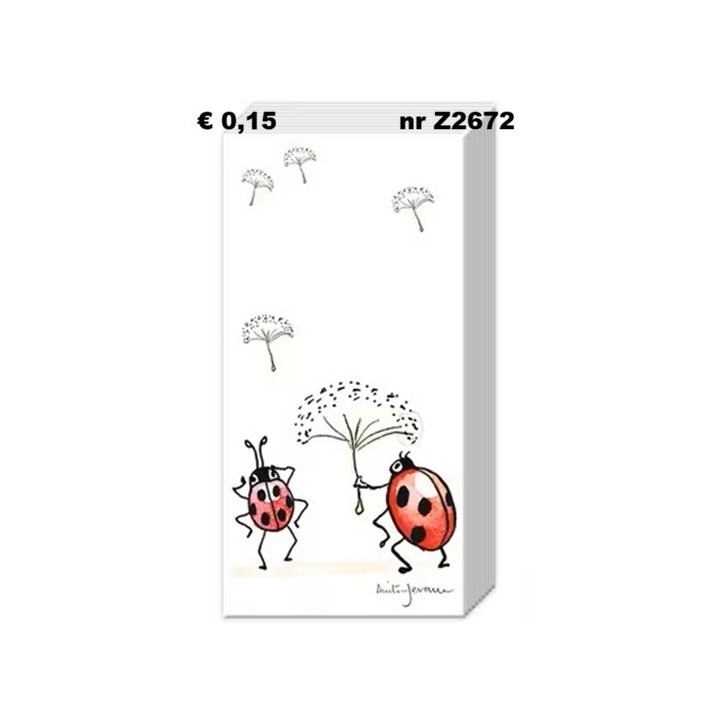 Happy-Go-Lucky zakdoek 22x22cm