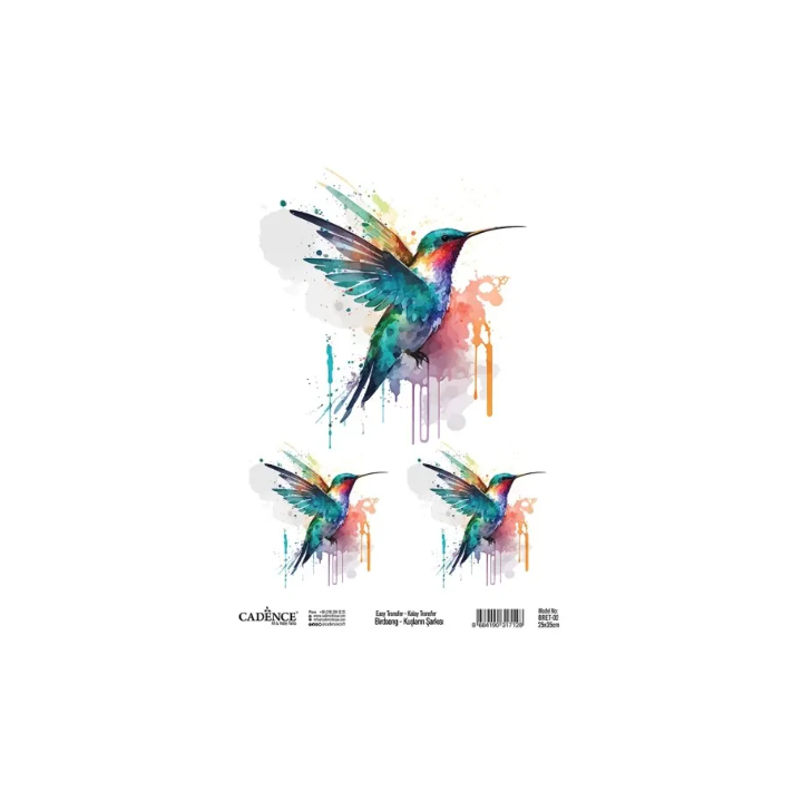 Cadence Birdsong Easy Transfer 25x35 cm Kolibri
