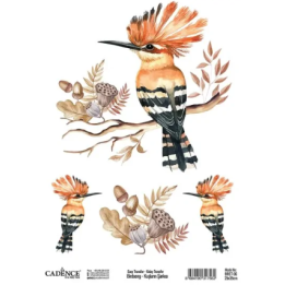 Cadence Birdsong Easy Transfer 25x35 cm Vogel met kuif