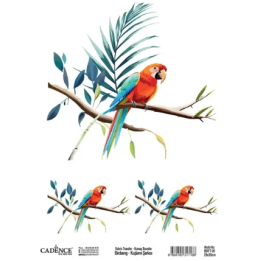 Cadence Birdsong Textieltransfer 25x35 cm Papagaai