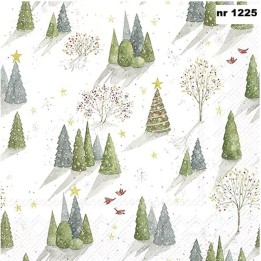 Decorated tree servet 33x33cm (av-3)