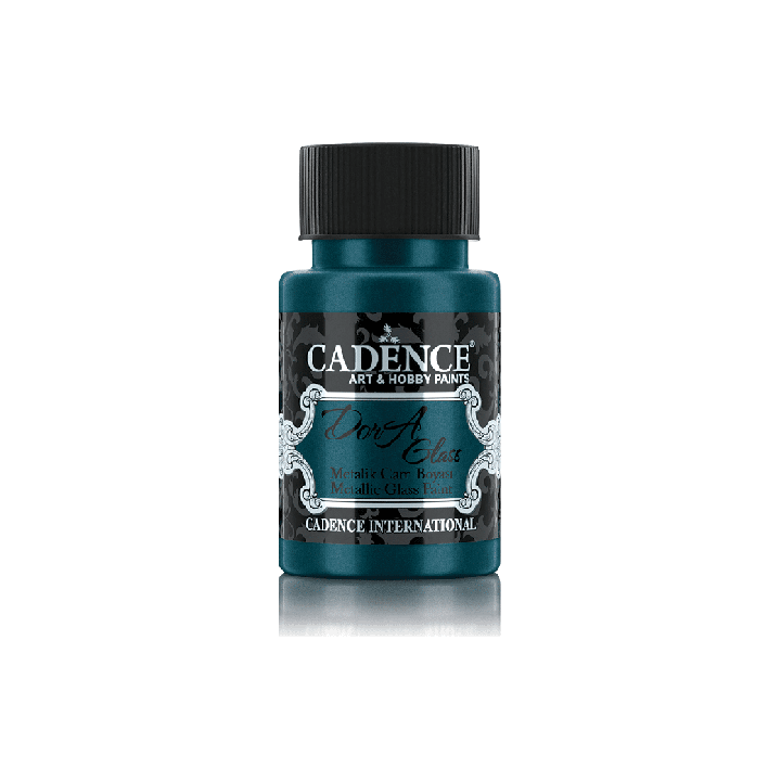 Cadence Dora Metallic Glas Verf 50 ml Petrolblauw