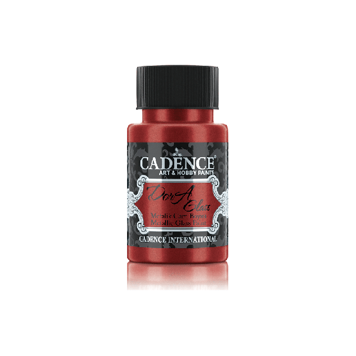 Cadence Dora Metallic Glas Verf 50 ml Rood