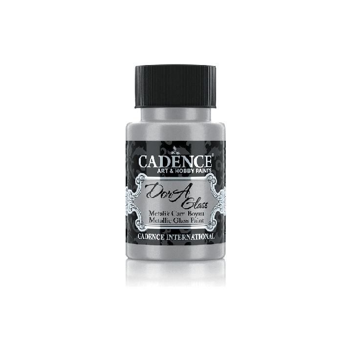 Cadence Dora Metallic Glas Verf 50 ml Zilver