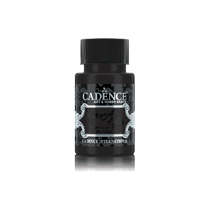 Cadence Dora Metallic Glas Verf 50 ml Zwart