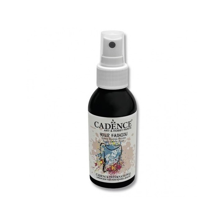 Cadence Fashion Spray Fabric Paint 100 ml Black