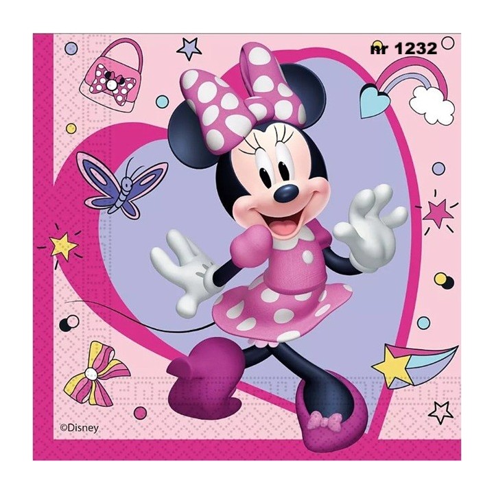 Mini Mouse servet 33x33cm (av-10)