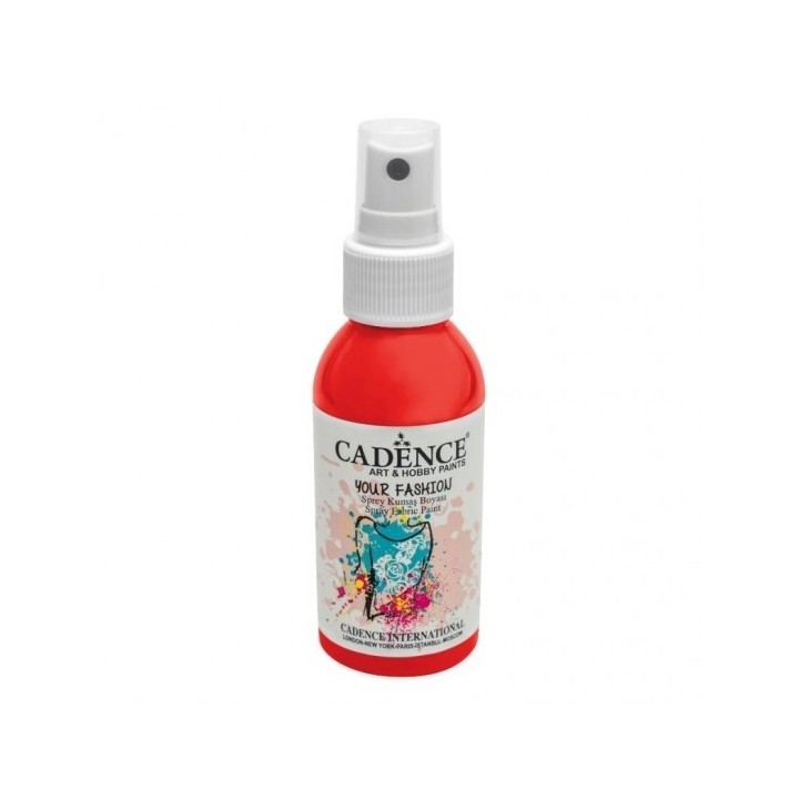 Cadence Fashion Spray Fabric Paint 100 ml Scarlet Red
