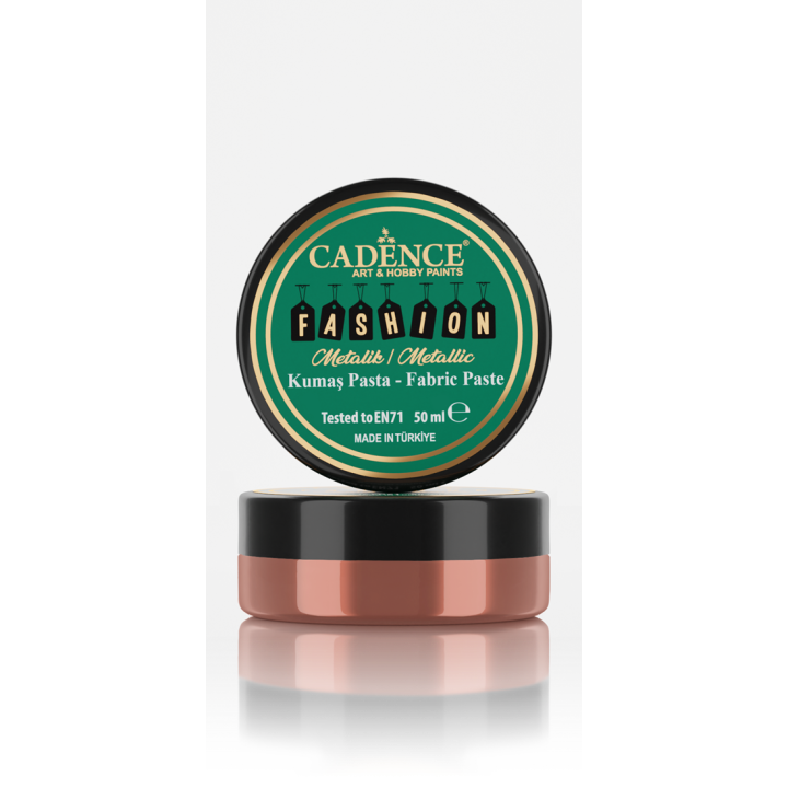Cadence Fashion Textiel Metallic Relief Pasta 50 ml Koper