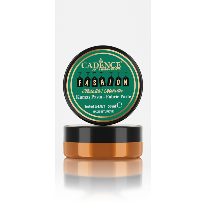 Cadence Fashion Textiel Metallic Relief Pasta 50 ml Oranje