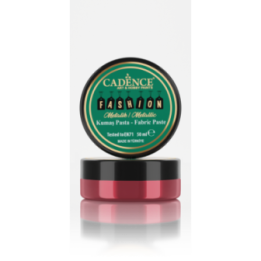 Cadence Fashion Textiel Metallic Relief Pasta 50 ml Rood