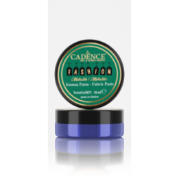 Cadence Fashion Textiel Metallic Relief Pasta 50 ml Sax Blauw