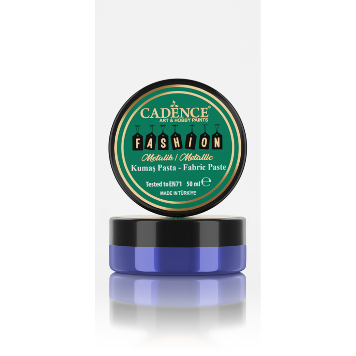 Cadence Fashion Textiel Metallic Relief Pasta 50 ml Sax Blauw