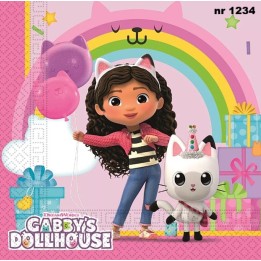 Gabby Dollhouse servet 33x33cm (av-12)