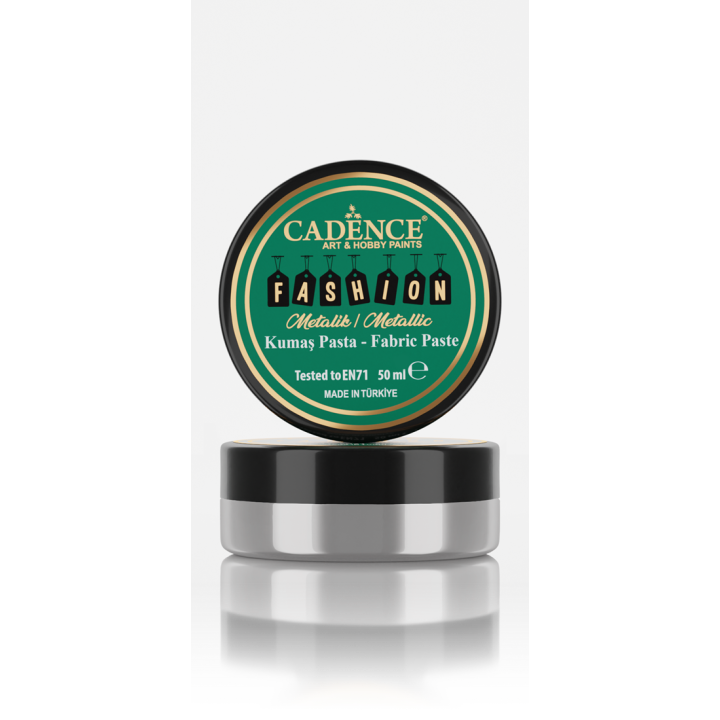 Cadence Fashion Textiel Metallic Relief Pasta 50 ml Zilver