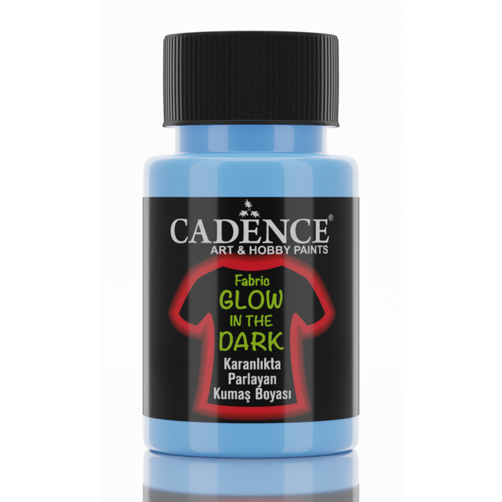 Cadence Glow in the Dark Textielverf 50 ml Blauw