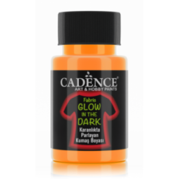 Cadence Glow in the Dark Textielverf 50 ml Oranje