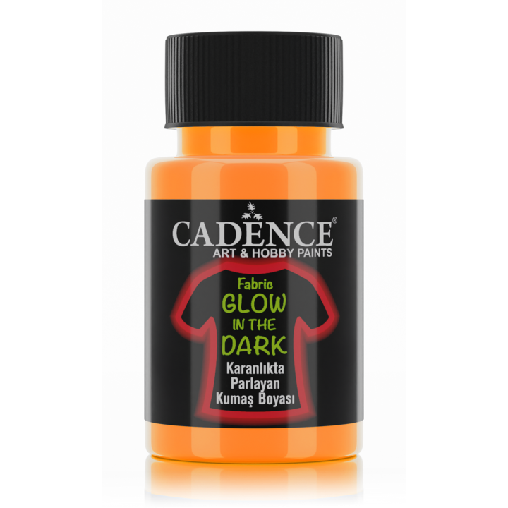 Cadence Glow in the Dark Textielverf 50 ml Oranje