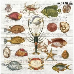 Ocean fishes servet 33x33cm