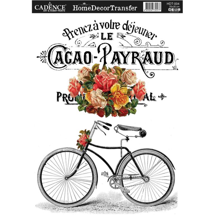 Cadence Home Deco Transfer HDT-004 25x35 cm Fiets