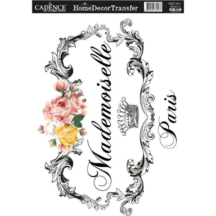Cadence Home Deco Transfer HDT-011 25x35 cm Mademoiselle