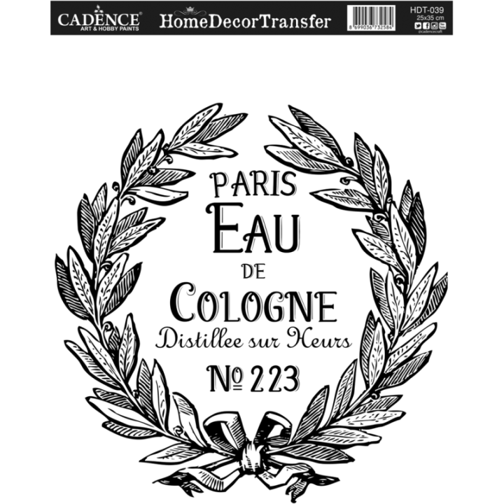 Cadence Home Deco Transfer HDT-039 25x35 cm Eau de Cologne
