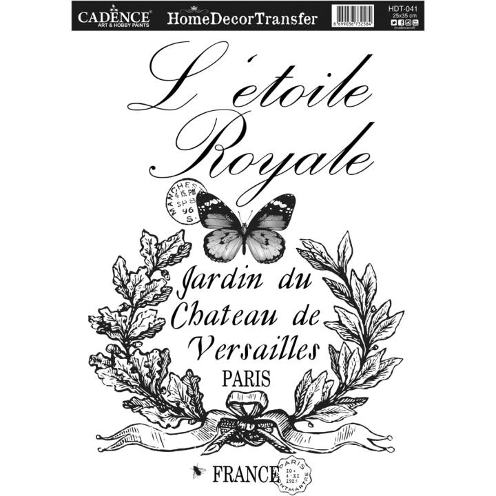 Cadence Home Deco Transfer HDT-041 25x35 cm L'etoile Royale