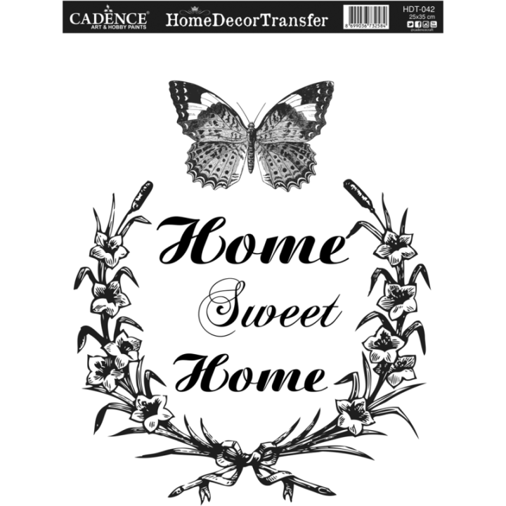 Cadence Home Deco Transfer HDT-042 25x35 cm Home Sweet Home