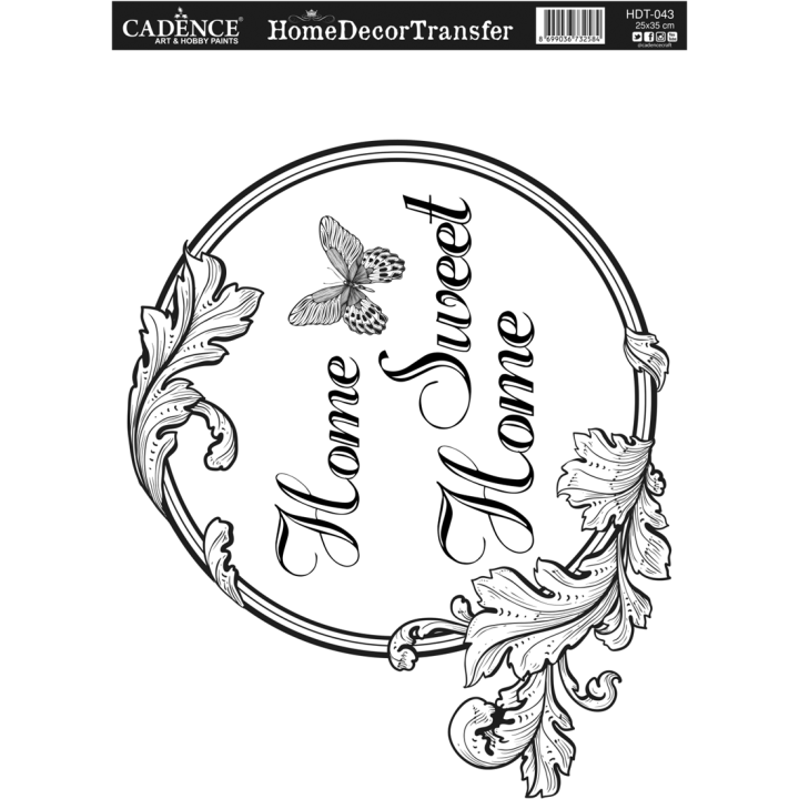 Cadence Home Deco Transfer HDT-043 25x35 cm Home Sweet Home 2