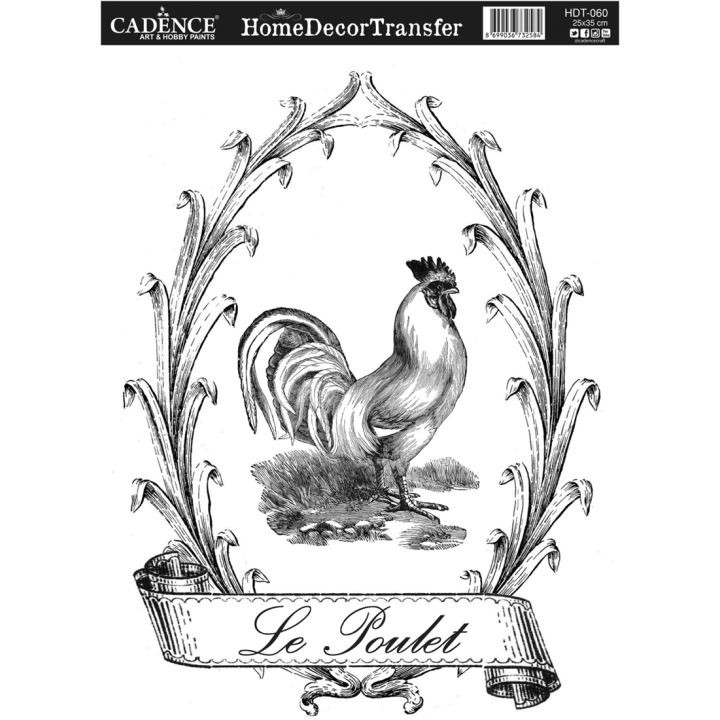Cadence Home Deco Transfer HDT-060 25x35 cm Le Poulet