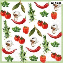 Italian vegetables servet 33x33cm
